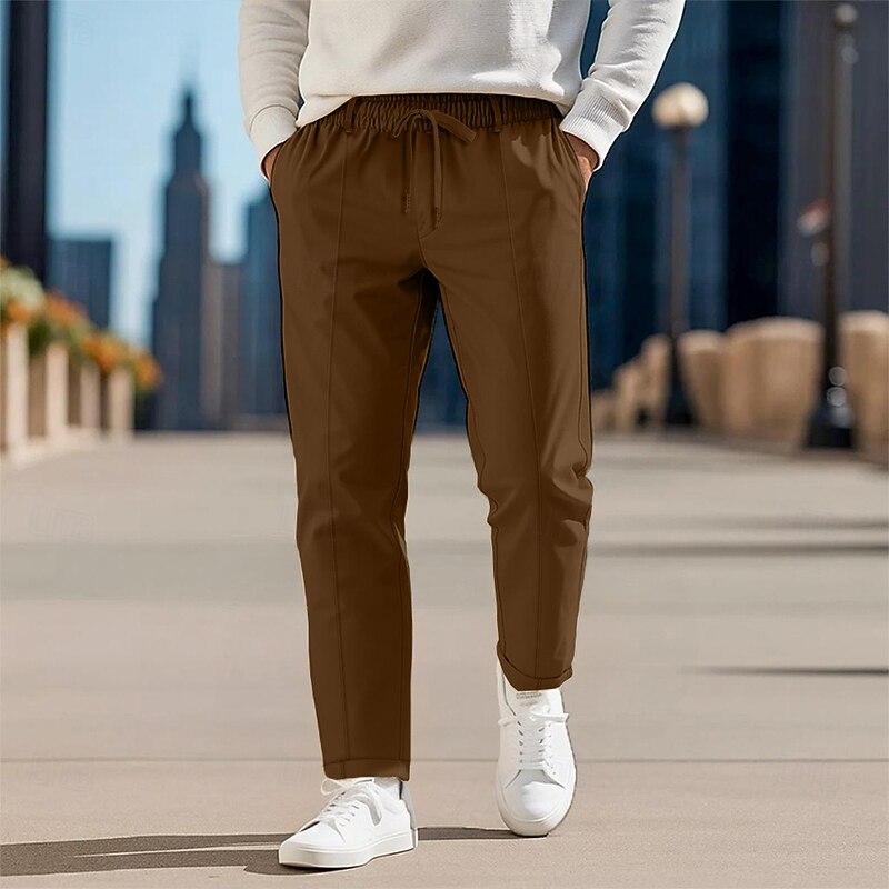 Men's Sweatpants Wide Leg Sweatpants Athletic Pants Trousers Baggy Pants Drawstring Elastic Waist Solid Color Plain Moisture Wicking Breathable Full Length Outdoor Sports Outdoor Casual Vacation4