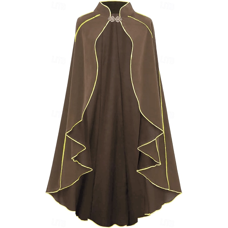 Retro Vintage Medieval Renaissance Cape Cloak Vampire Elf Fancy Dress Unisex Fantasy Halloween Carnival Performance LARP Adults Cloak All Seasons3