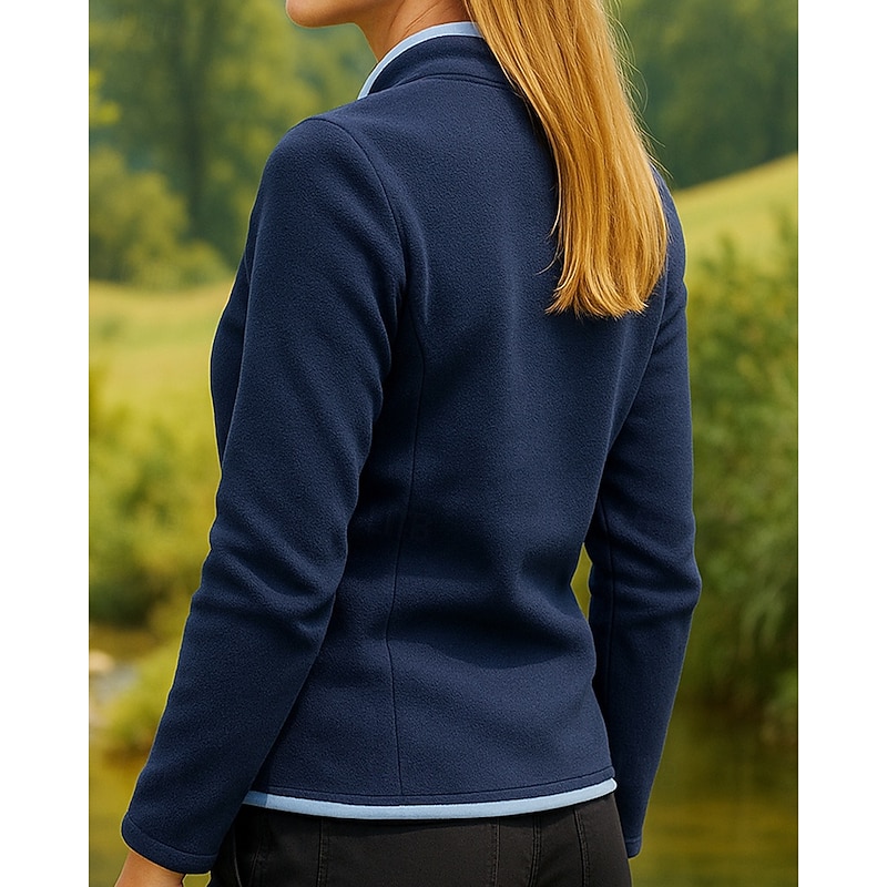 Women's Fleece Sweatshirt Hiking top Winter Outdoor Thermal Warm Top Yellow Dark Blue Coffee2