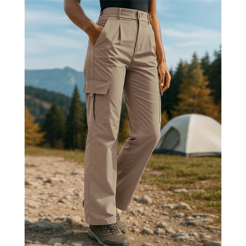 Women's Cargo Pants Hiking Pants Trousers Outdoor Regular Fit Waterproof Windproof Pants / Trousers Pocket Black Pink Spandex Camping / Hiking Golf Running S M L XL XXL4