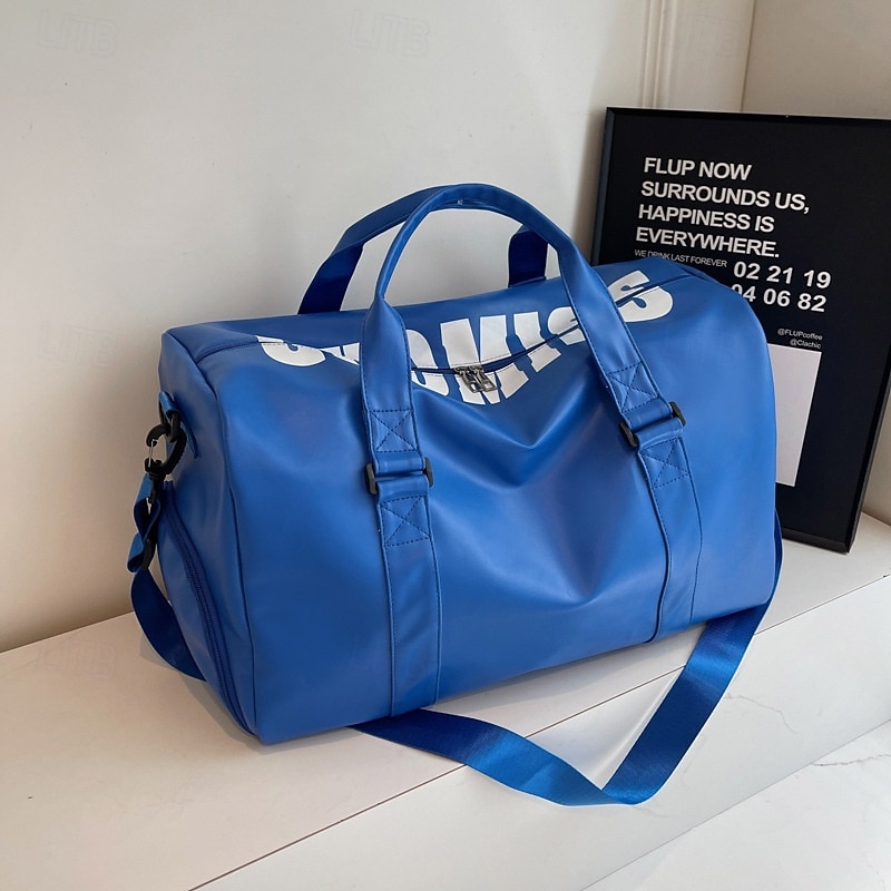 Duffel Bag / Gym Bag Workout / Travel / Sports Lightweight PU(Polyurethane) Shoe & Wet Compartment3