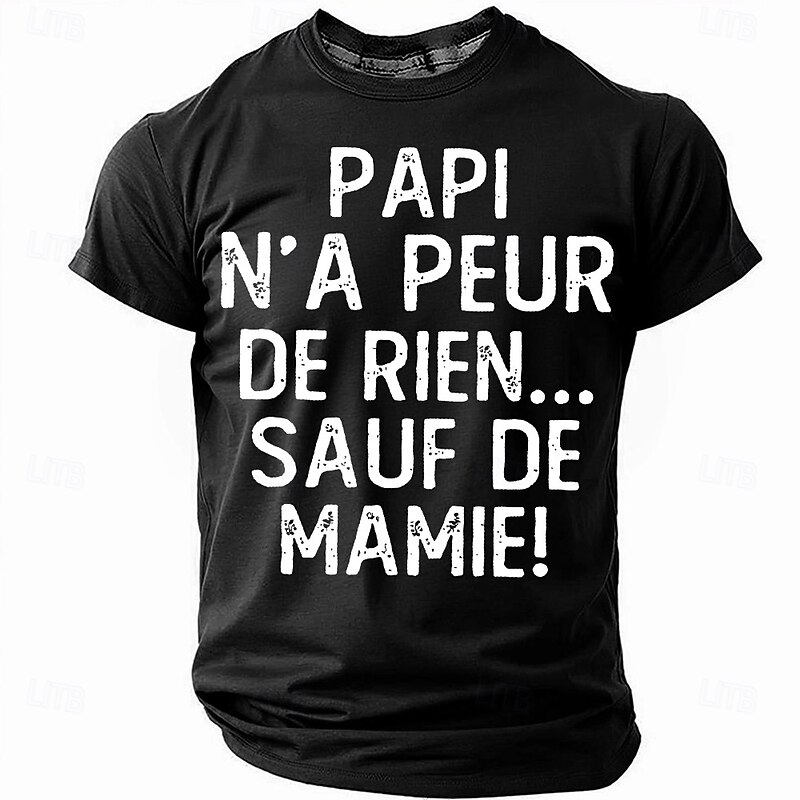 Men's France Funny Slang T Shirt Short Sleeve T shirt 3D Print Crew Neck Shirt Fashion Daily Street Daily Black Red Blue Summer Spring Clothing Apparel S M L XL XXL XXXL