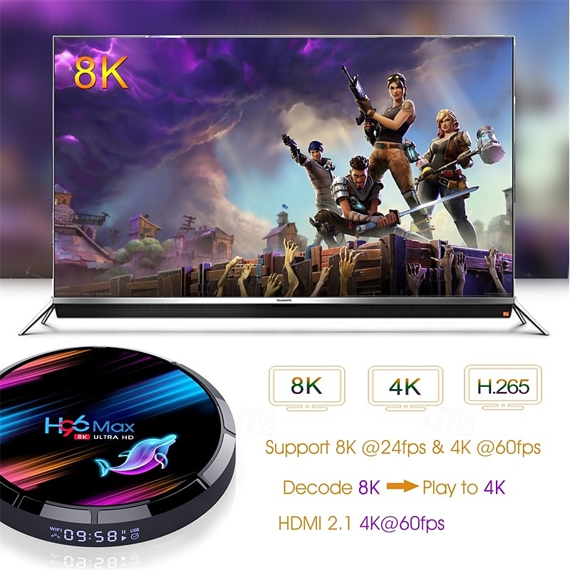 Android 9.0 TV Box H96MAX  S905X3 Bluetooth 4.0 4K 4K Digital Display Support H.265 Cortex A55 4GB 128GB 64GB 32GB3
