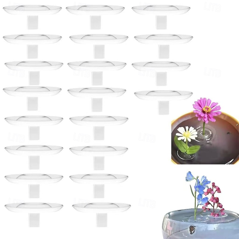 20pcs Creative Floating Floral Arrangement Holder – Minimalist Wabi-Sabi Style Vase, Flower Pot for Fresh or Hydroponic Flowers, Living Room Décor