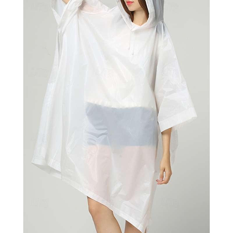 Women's Cloak / Capes Waterproof Windproof Irregular Hem Casual Plain Outdoor Vacation Street Daily Wear Long Hooded Regular Fit Long Sleeve Outerwear White Yellow Pink Fall Winter4