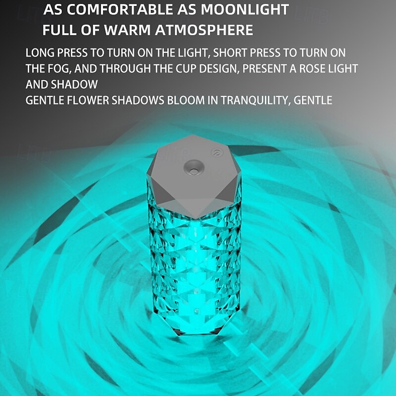 400ML/1000ML Air Humidifier USB Atmosphere Humidifier Portable Room Office Desktop Mist Maker RGB Light humidificador3