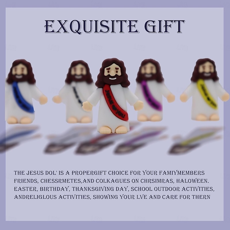 50/100pcs Little Jesus Figures, Mini Jesus Figurines in Bulk, Christmas Stocking Stuffers Gift Multicolor Tiny Jesus Figures, Miniature Figurines to Hide3