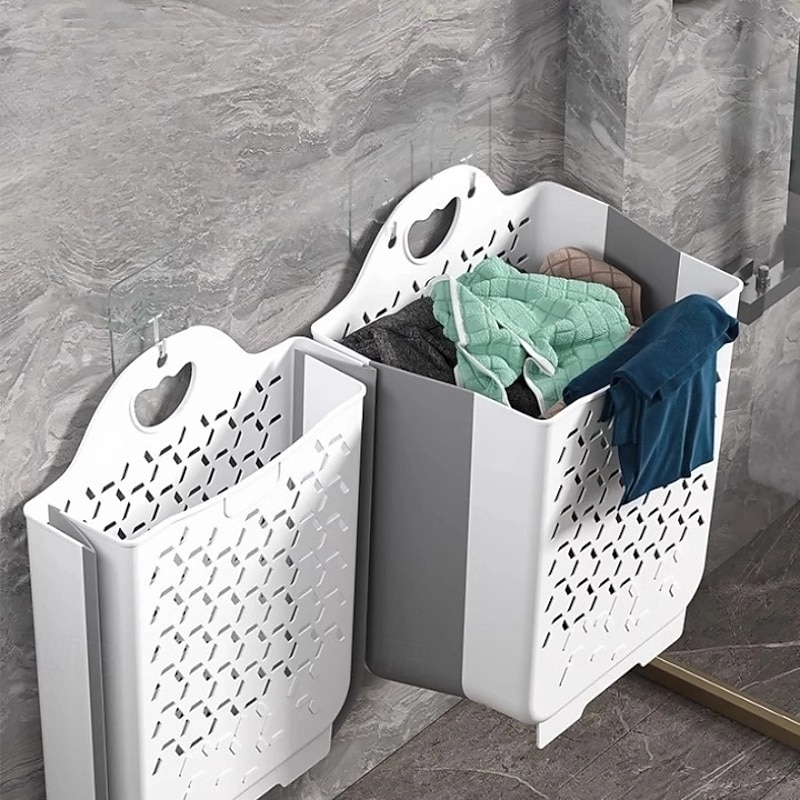 TAILI Collapsible Laundry Basket- Large Laundry Basket Hamper with 2 Handles- Space Saving Foldable Storage Container/Organizer