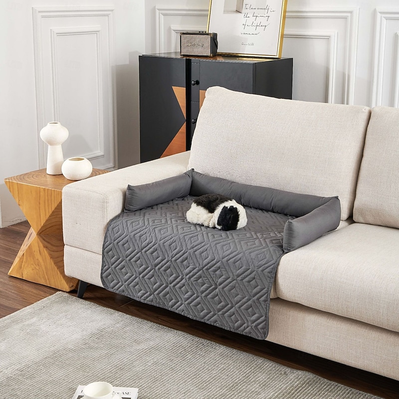 Waterproof Pet Sofa Mat For Car Home Anti Moisture Pet Bed With Pillow Comfortable Dog Cat Sleeping Pad Washable Non Slip Protective Cushion Travel Pet Supplies