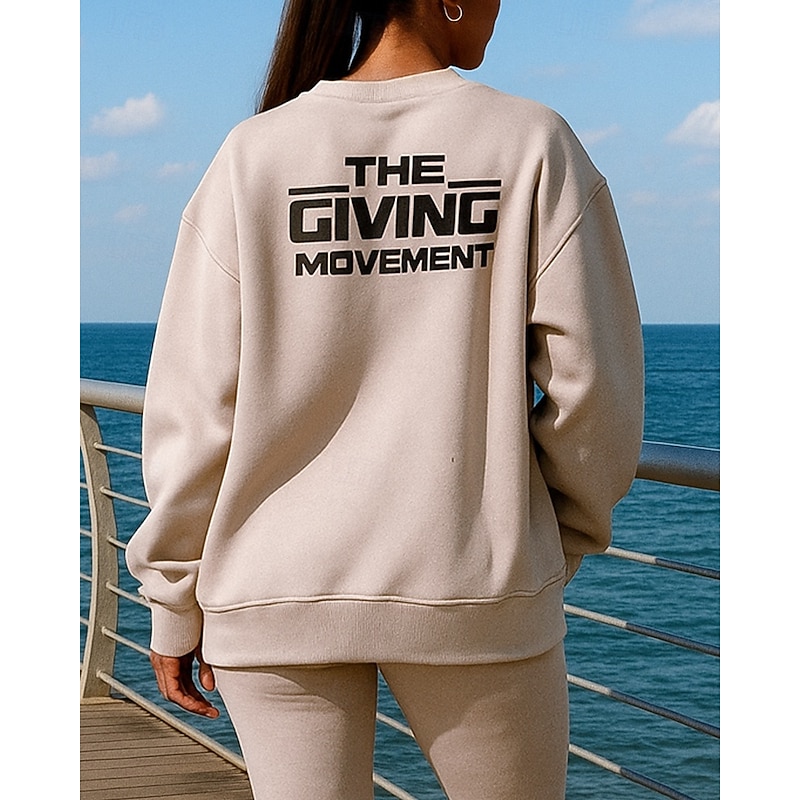 Women's Sweatpants 2 Piece Tracksuit Sportswear Oversize Solid Colored Clothing Suit Fall Black Blue Outdoor Travel Sports Baggy Long Sleeve Sport Activewear Micro-elastic Regular Fit3