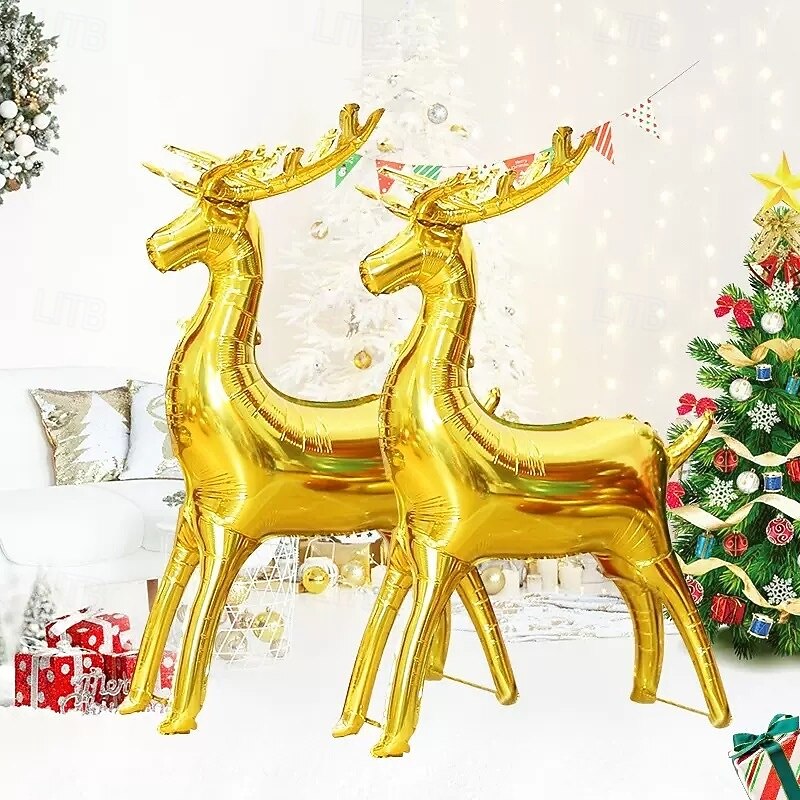 Inflatable Christmas Tree, Self-Standing Balloons, Indoor and Outdoor Christmas Tree Foil Balloons, Perfect Xmas Party Decorations Photo Prop2