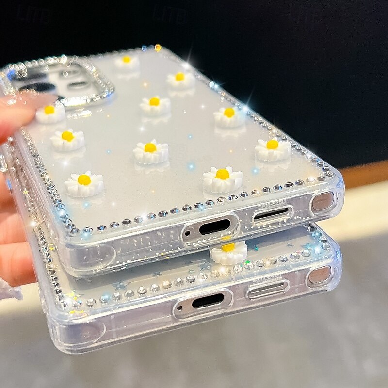 Phone Case For Samsung Galaxy S25 S24 Ultra Plus S23 Ultra A56 A36 A26 A16 A55 5G A15 Back Cover Shockproof Flower Floral TPU Silicone2