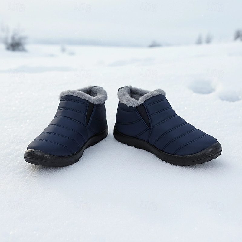 Women's Winter Warm Waterproof Ankle Boots, Insulated Fleece-Lined Non-Slip Snow Boots - Ideal for Outdoor Activities, Cold Weather, and Snowy Conditions3
