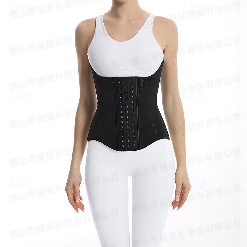 Women's Corset Shapewear Waist Cincher Shapewear Sexy Corset Casual Pure Color Buttons Vacation Street Date Sleeveless Black Beige Spring Fall Tailored Fit