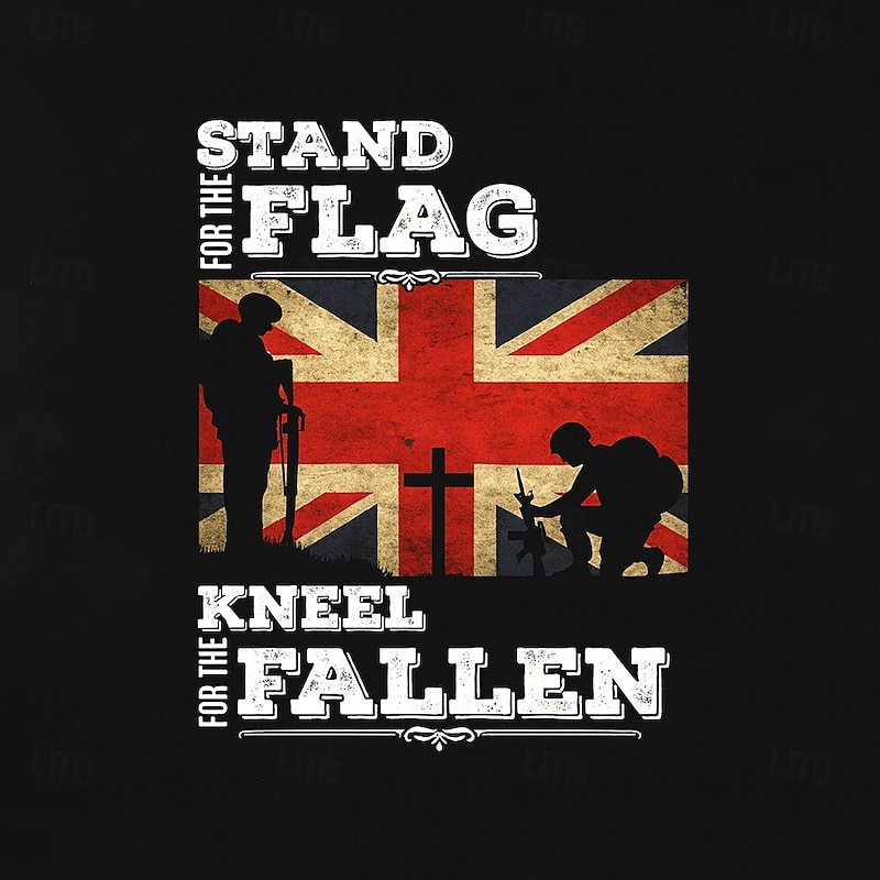 Men's Flag UK Hoodie Sweatshirt Sports Fashion Crew Neck Outdoor Office Streetwear Black Blue Drawstring 3D Fall Winter Designer2