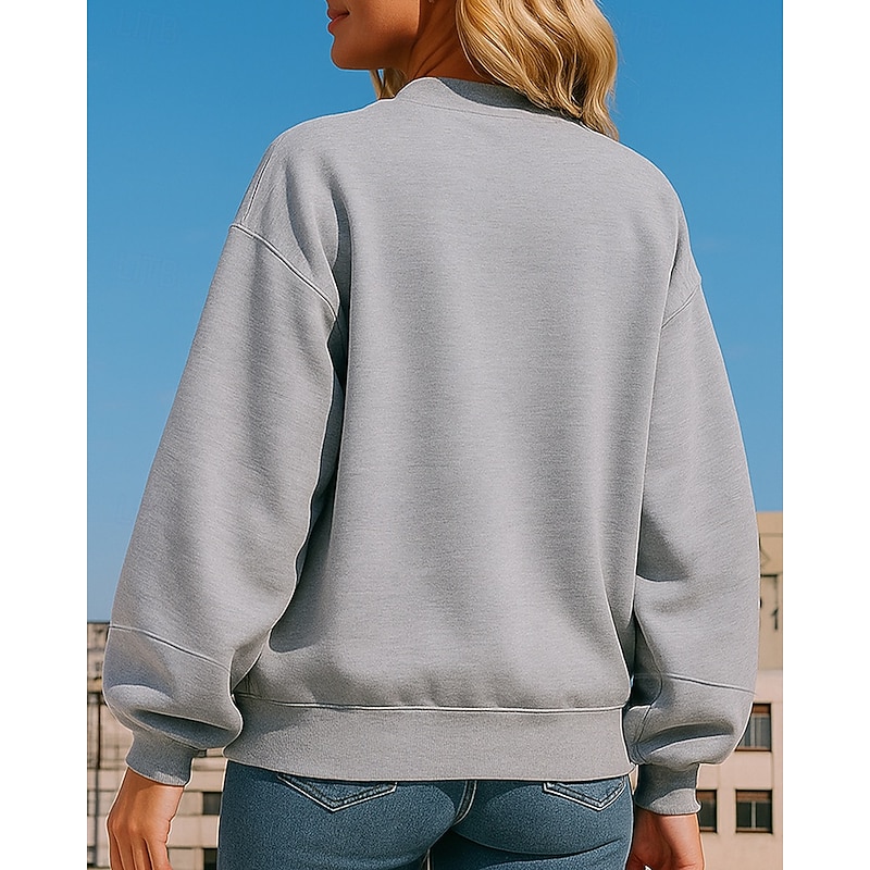 Women's Zip Up Sweatshirt Lounge Top Long Sleeve Top Athleisure Fall Solid Colored Hiking Outdoor Travel Sportswear Activewear Black White Khaki2