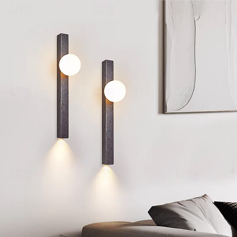 ED Wall Sconce Lamp Stone Indoor Minimalist Linear Strip Wall Mount Light Long Home Decor Lighting Fixture, Indoor Wall Wash Lights for Living Room Bedroom2