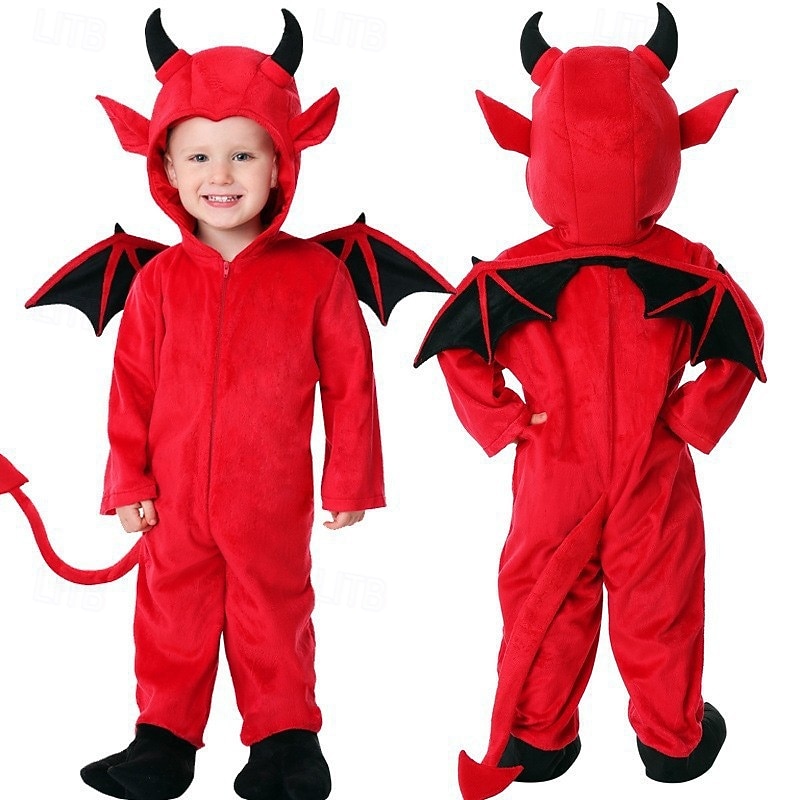 Devil Bull Demon Halloween Cosplay Costume Party Costume Costume Walpurgis Night Cosplay Kid's Boys' Girls' Masquerade Performance Easy Halloween Costumes Dress Up