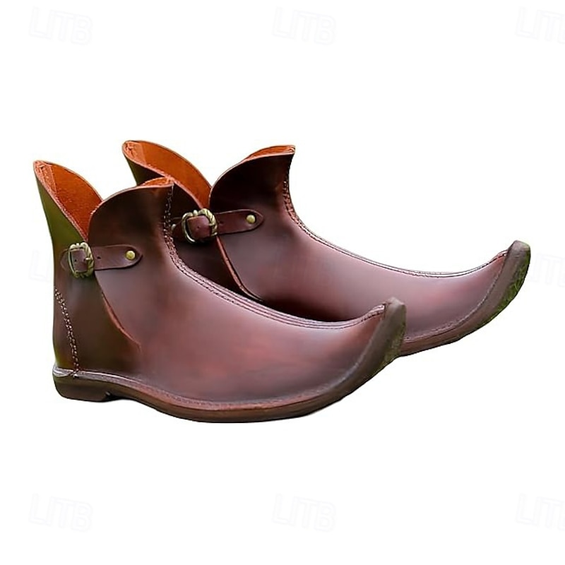 Vintage Medieval Renaissance Shoes Boots Flat Jazz Boots Fairy Ranger Elven Fancy Dress Men's Women's Celtic Pirate Fantasy Halloween Masquerade Casual Daily LARP Ren Faire Adults' Shoes All Seasons4