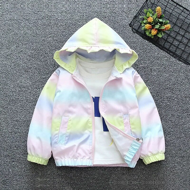 Kids Girls' Outdoor Jacket Coat Baseball Jackets Color Block Streetwear Zipper Pocket Lightweight Soft Windproof School Coat Outerwear 4 years+ Spring Light Blue4