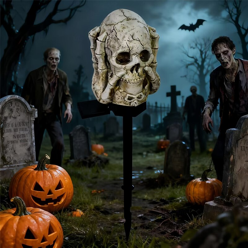 LED Solar Halloween Skull Finger Bone Decorative Light Courtyard Light Atmosphere Decorative Light  1PC2
