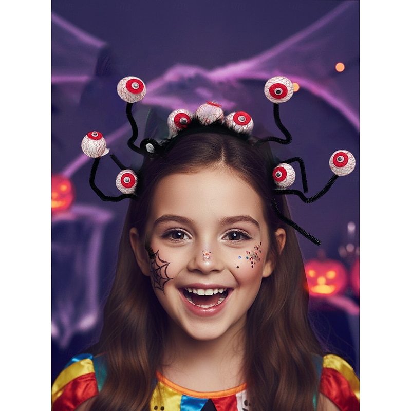 Women's Halloween Eyeball Headband with 3D Novelty Design, Spooky Costume Hair Accessory for Party, Cosplay and Trick-or-Treat