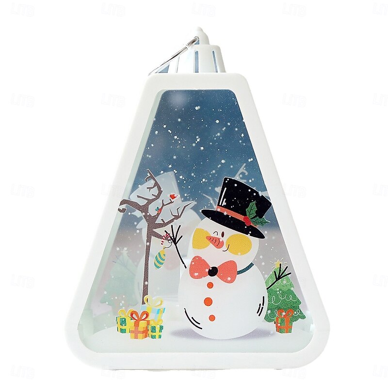 1 Pc 13 * 10CM Christmas LED Electronic Candle Retro Wind Light Hanging Lantern Indoor and Outdoor Gathering Desktop Atmosphere Decorative Light Small Leaf Light AG10 * 3 Batteries2