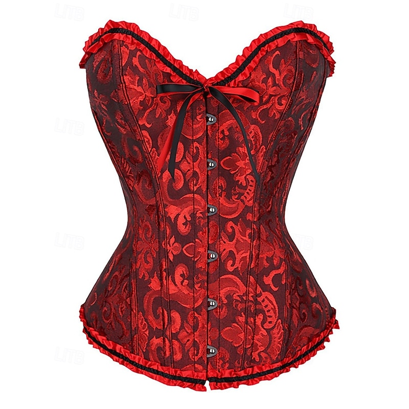 Women's Corset Shapewear Waist Cincher Shapewear Sexy Corset Sexy Sweet Pure Color Lace Vacation Party Street Sleeveless Corset Black White Red Spring Fall Tailored Fit