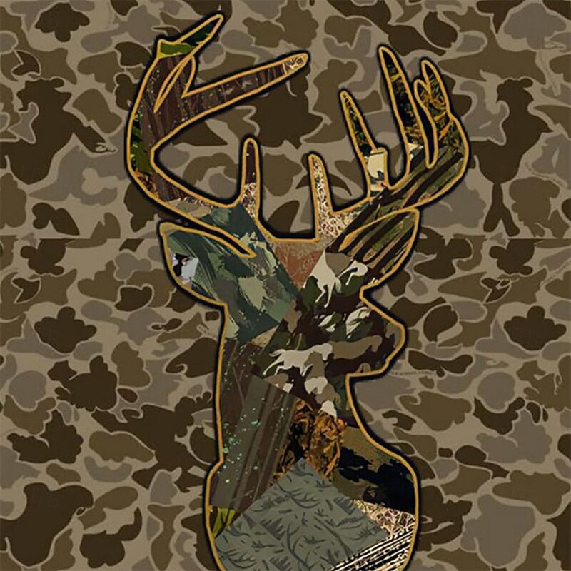 Men's Camo Deer Hoodie Sweatshirt Fashion Classic Crew Neck Outdoor Hunting Purple Brown Drawstring Fall Winter Designer4