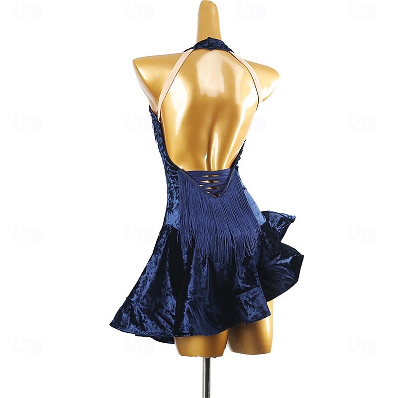 Women's V-neck DanceWear Dance Dress Performance Wear4