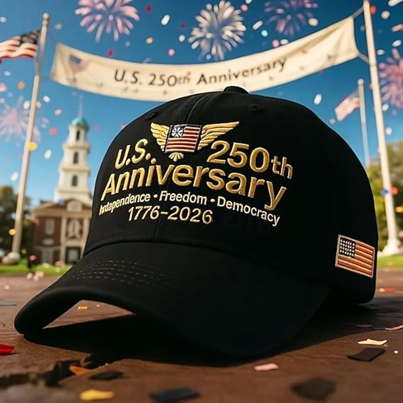 United States 250th Anniversary Hat Tribute Patriotic Baseball Cap Adjustable Retro Washed Freedom Hat Veterans Support Cap Adjustable Patriotic Baseball Hat for Men and Women3
