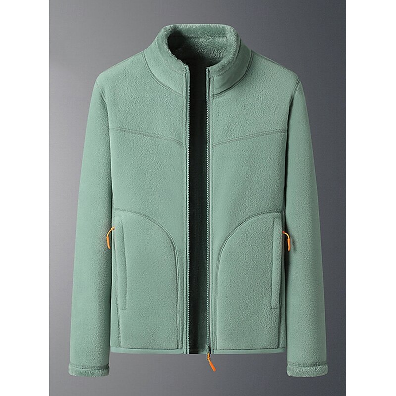 Women's Sherpa Jacket Comfortable Breathable Zipper Pocket Casual Plain Vacation Street Casual Daily Wear Zipper Regular Stand Collar Regular Fit Long Sleeve Outerwear White Pink Purple Spring Fall3