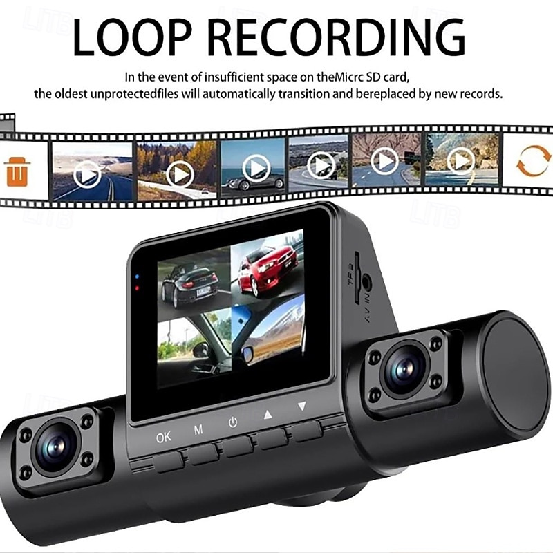 1080p Full HD / Boot automatic recording Car DVR  Wide Angle 2 inch Dash Cam with Loop recording / Fast recording / Video  photo 4 infrared LEDs Car Recorder2