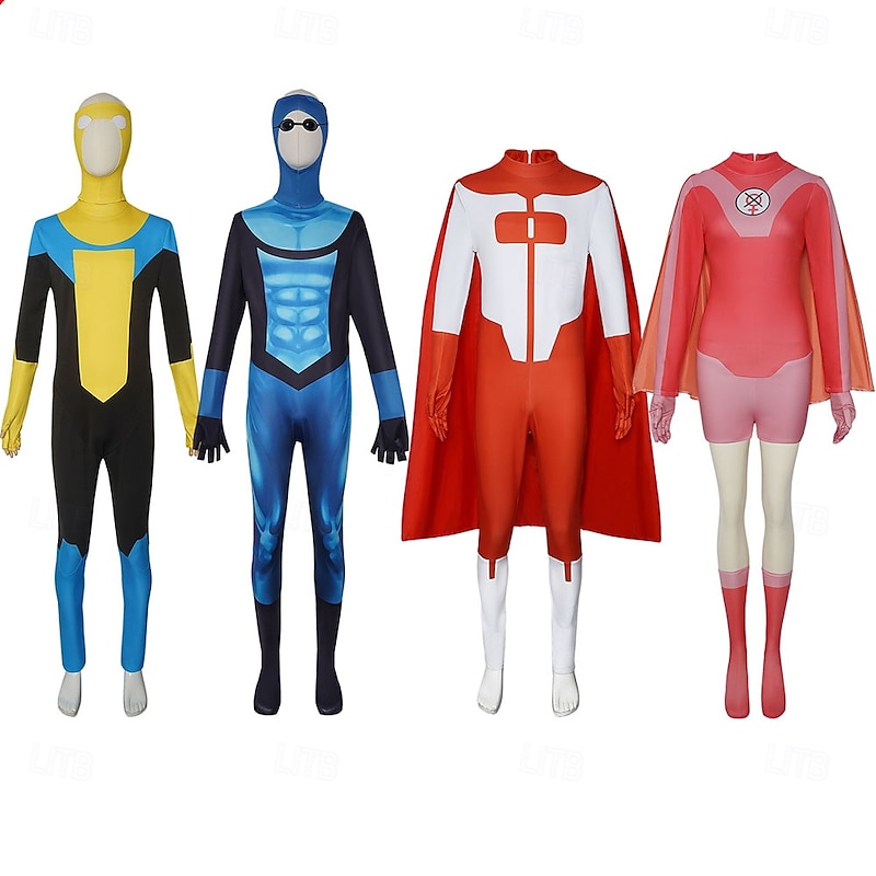 Invincible Atom Eve Superhero Omni Man Costume Bodysuits Fancy Dress Cosplay Movie Cosplay for Men's Women's Adults' Halloween Carnival Performance Comic Con Anime Expo