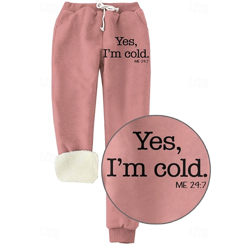 Women's Sweatpants Fleece Pants Down Pants Vacation Vintage Ethnic Style Full Length High Waist Graphic Letter Drawstring Micro-elastic Formal Outdoor Vacation Black Pink Blue Pale Pink Summer Spring