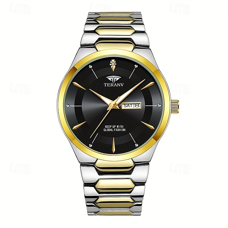 A New Original Business-Style Men'S Watch Px7 Water-Resistant Luminescent Quartz Watch With Date And Day Display Fashionable Trendy Casual And Versatile Ideal Gift For Life And Travel Men'S Sport3