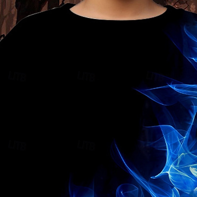 Halloween Boys' 3D Graphic Sweatshirt Long Sleeve Spring Fall Fashion Basic Kids 4-12 Years Crew Neck Outdoor Casual Daily Regular Fit2