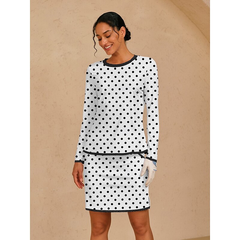 Women's Golf Polo Shirt White Long Sleeve Top Ladies Golf Attire Clothes Outfits Wear Apparel4