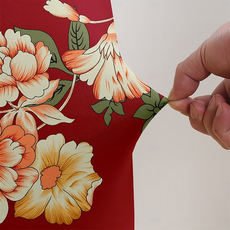 Stool Chair Cover Geometric Printed Polyester Slipcovers4