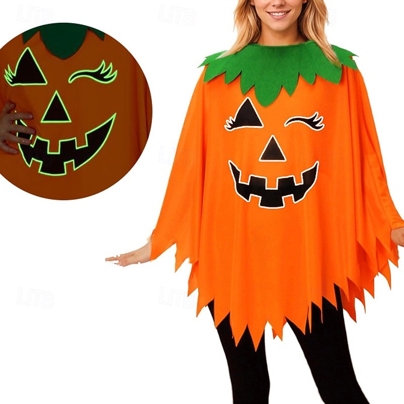 Mommy and Me Halloween Coat Pumpkin Party Print Orange Party Matching Outfits3