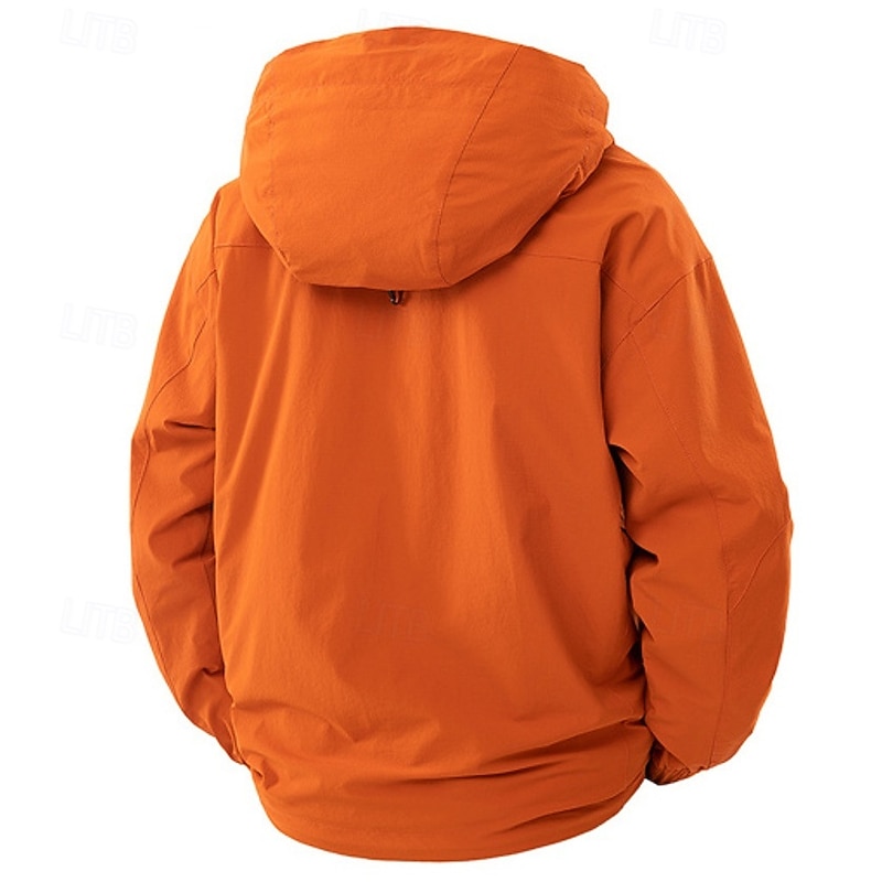 Men's 2in1 Rain Jacket Sport Coat Hiking Jacket Windcheater Jacket Sports Outdoor Camping & Hiking Waterproof Windbreaker Zipper Pocket Fall Winter All Seasons Solid Color Active Casual Hooded Regular2