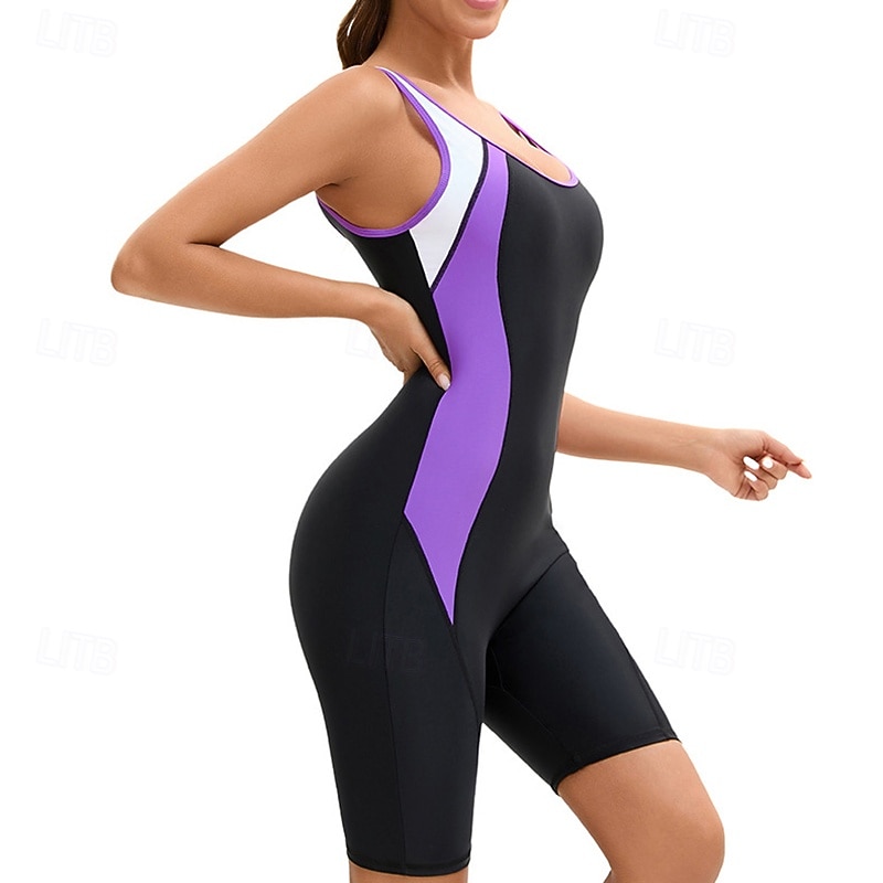 Women's Full Body Swimwear Dive Skin Suit UPF50+ Sleeveless Swimwear Swimming Diving Surfing Snorkeling Patchwork Summer Spring Autumn4