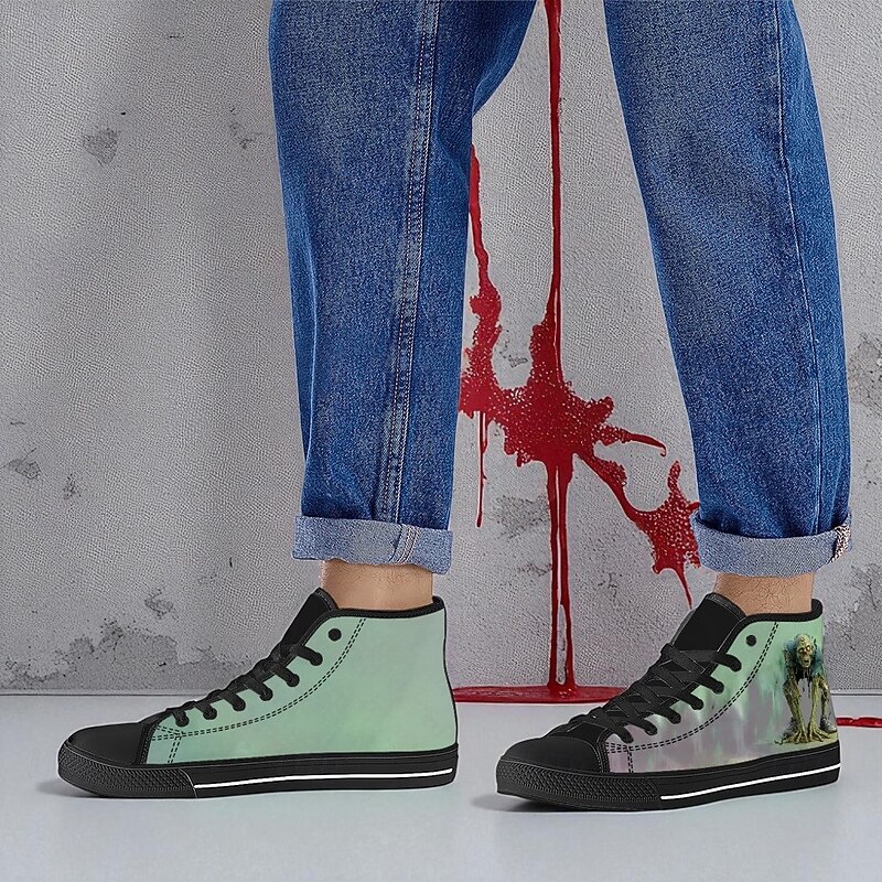 Men's Sneakers Walking Casual Preppy Daily Canvas Faux Leather Lace-up Yellow Blue Purple Summer Spring Fall2