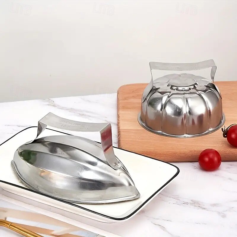 Stainless Steel Rice Ball Mold, Easy-Shape Onigiri Maker, No Electricity Required, Ideal for Pumpkin and Geta-Shaped Rice Balls, Perfect for Home and Restaurant Use4