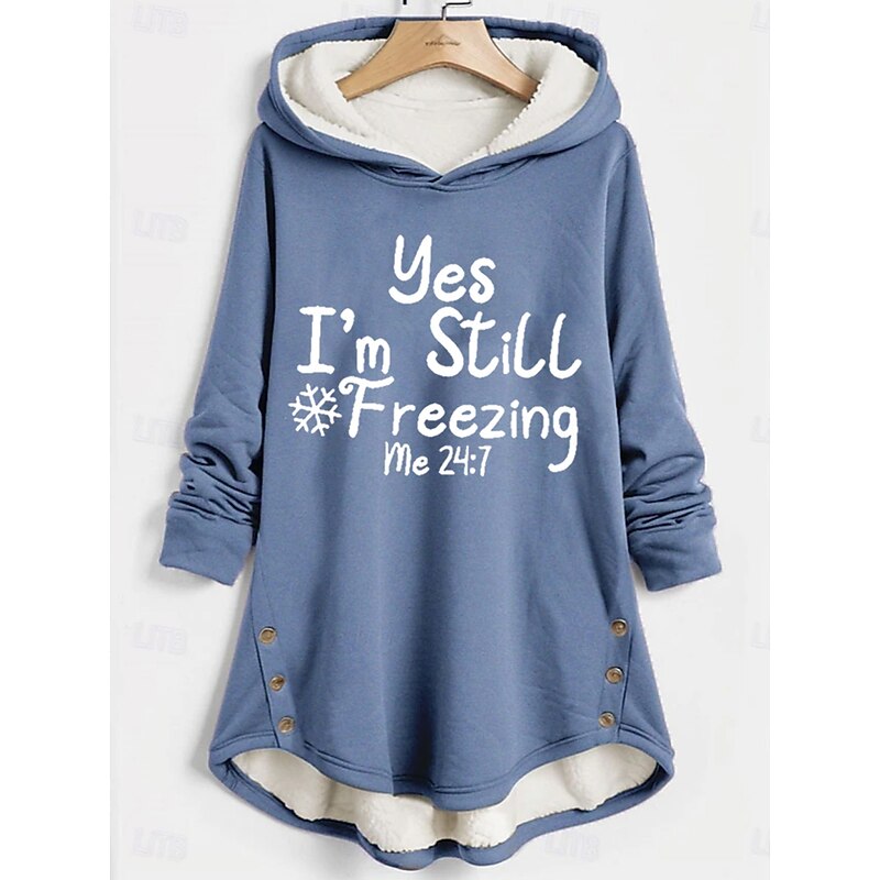 Women's Pullover Hoodie Sweatshirt Graphic Santa Claus Letter Warm Casual Fuzzy Long Sleeve Hooded Long Tops Casual Sports Holiday Print Pink Blue Gray Fall Winter4