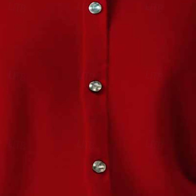 Women's Sweater Cardigan Streetwear Casual Solid Color Crew Neck Buttons Knitted Long Sleeve Regular Tops Knit Daily Holiday Going out Wine Red Spring Fall3