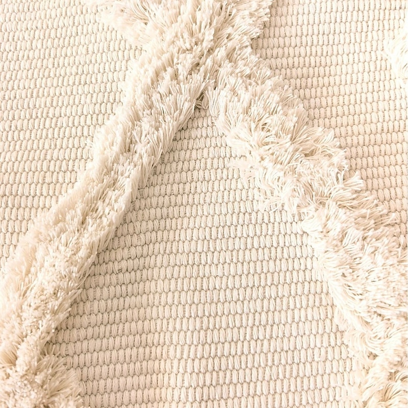 Minimalist Solid Color Woven Rug Thick Tufted Tassel Floor Mat Soft Washable Durable Carpet For Living Room Bedroom Home Decoration Cozy Area Rug2