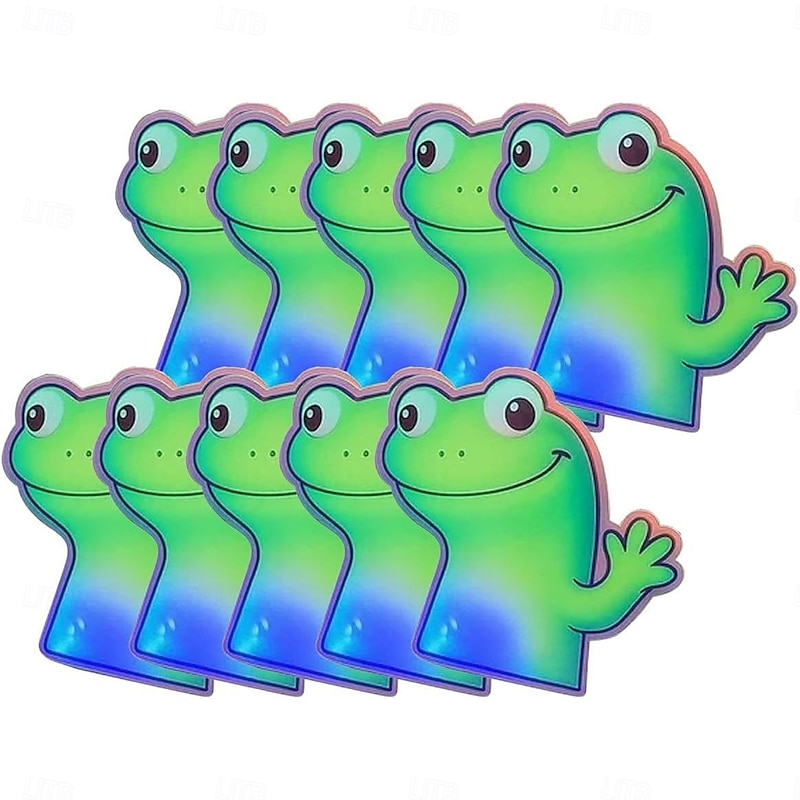 10Pcs Colorful Lizard Sticker Waterproof Lizard Meme Stickers Funny Gecko Style Waterproof Removable Sticker Cute Laptop Decor for Party Favors, Gift Tags, Journals, Scrapbooking2