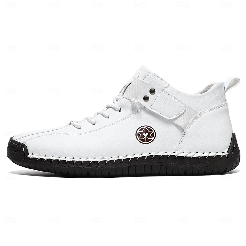 Men's Lace-Up Casual Boots – Retro Handmade Driving Moccasins with Comfortable Sole for Weekend Outings and Relaxed Everyday Style3