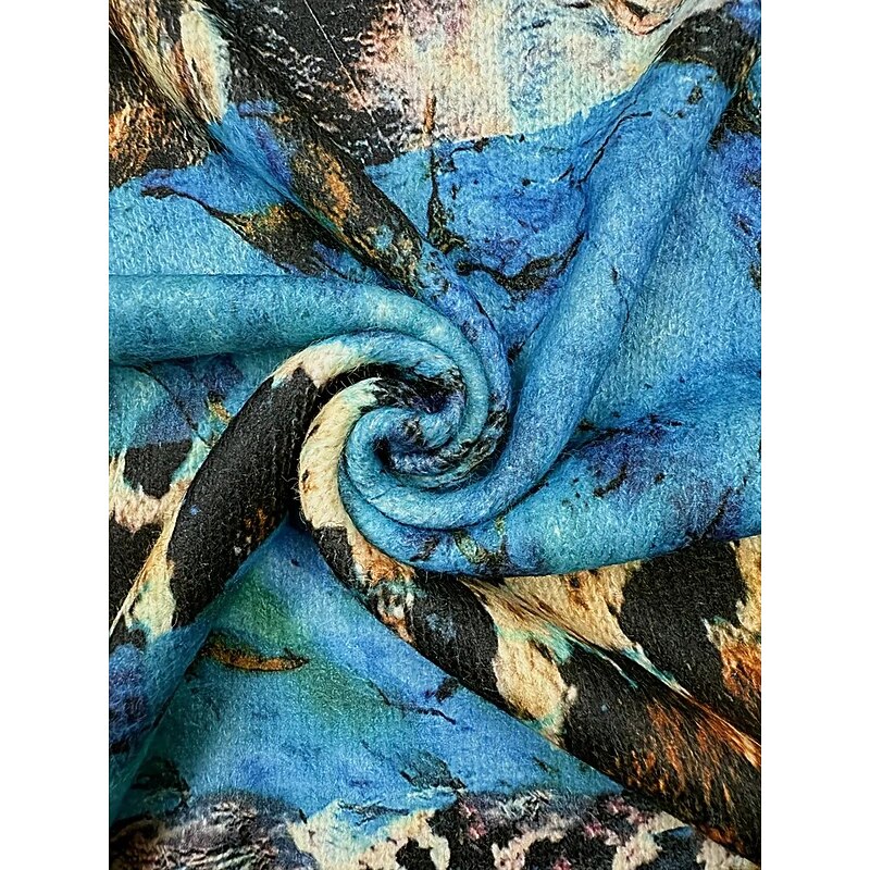 Women's Sweater Dress Mini Dress Shift Dress A Line Dress Vacation Party Casual Outdoor Home Casual Loose Fit Graphic Leopard Tribal Long Sleeve Turtleneck White Blue Spring Fall Winter4